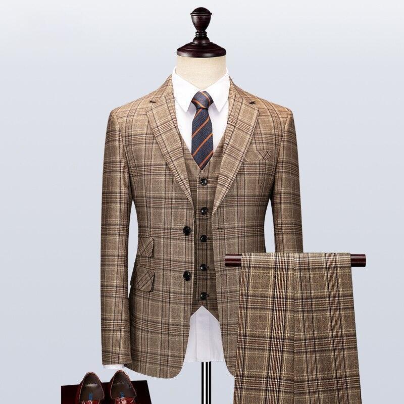 Men Plaid Suits - Guocali.com