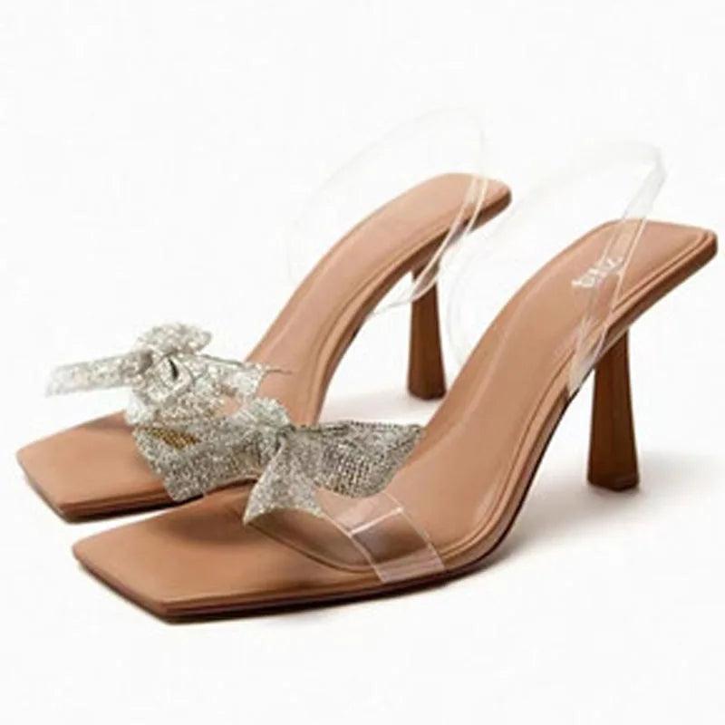 Bow Tie Heeled Summer Sandals