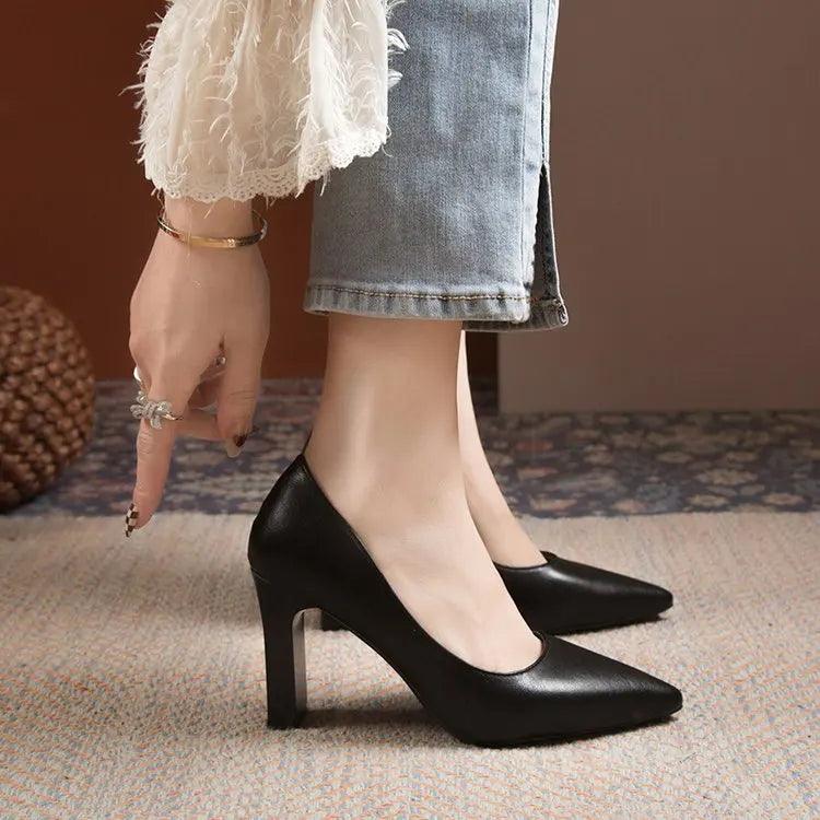 Classic Heel Women Pumps Pointed Toe