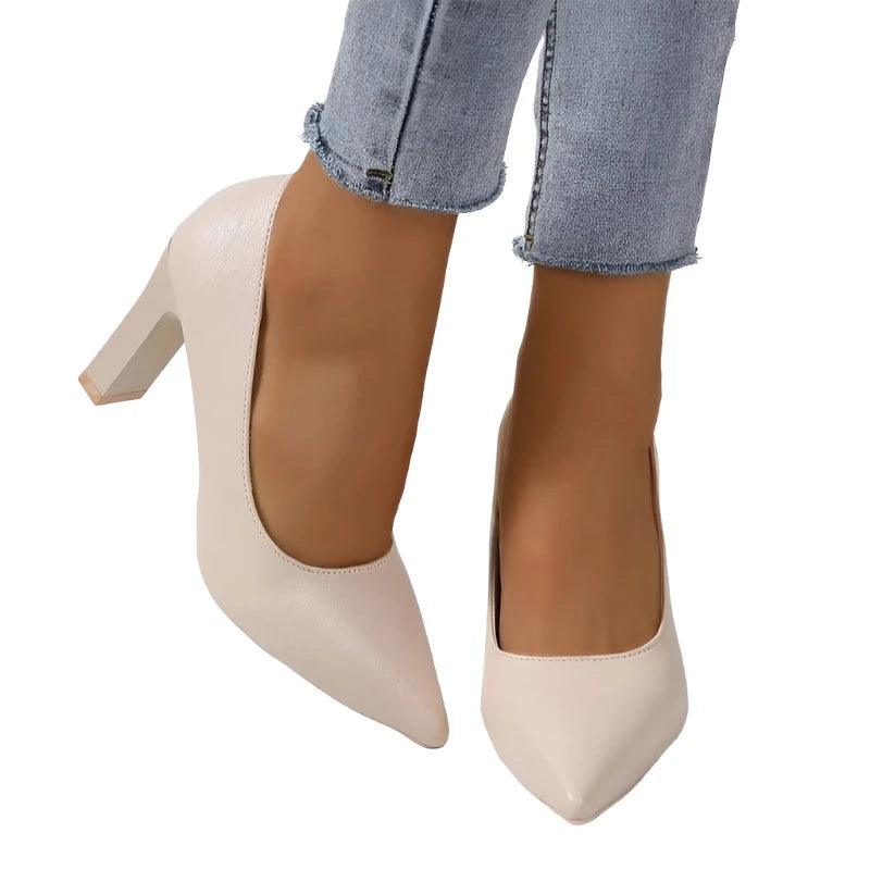 Classic Heel Women Pumps Pointed Toe