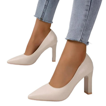 Classic Heel Women Pumps Pointed Toe