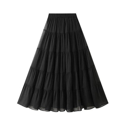 Elegant High Waisted Pleated Skirt