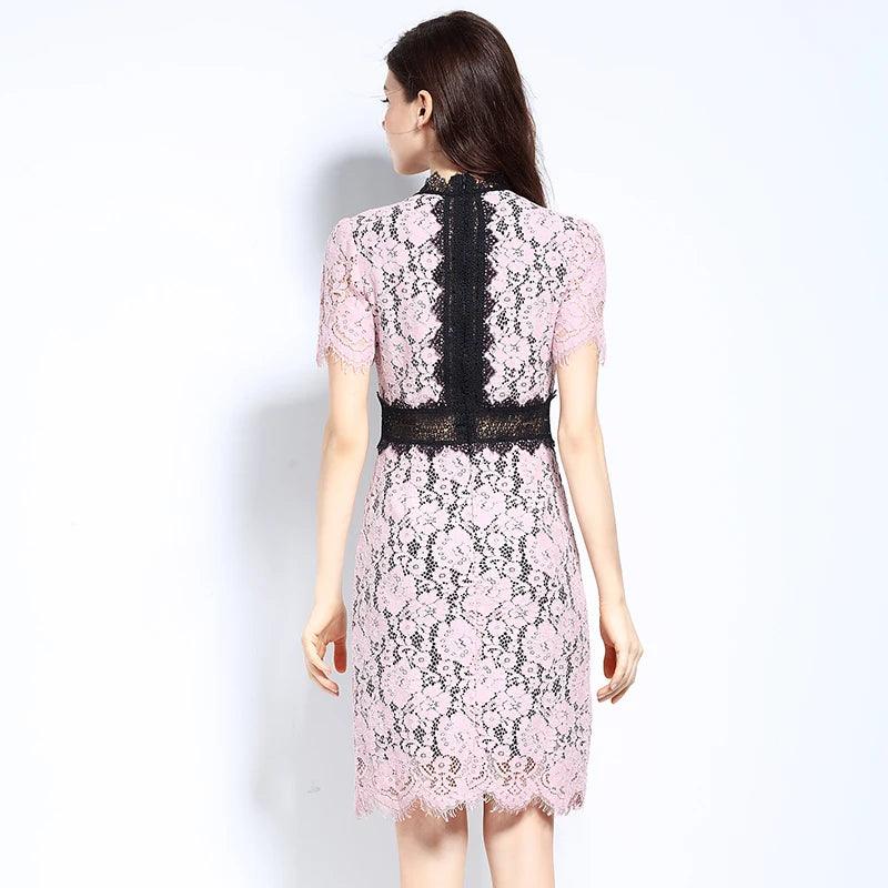 Asymmetrical Elegant Patchwork Party Dress