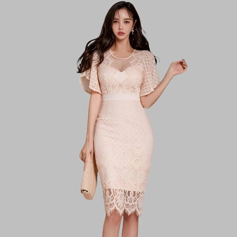 Sexy Elegant Lace Hollow Out Dress