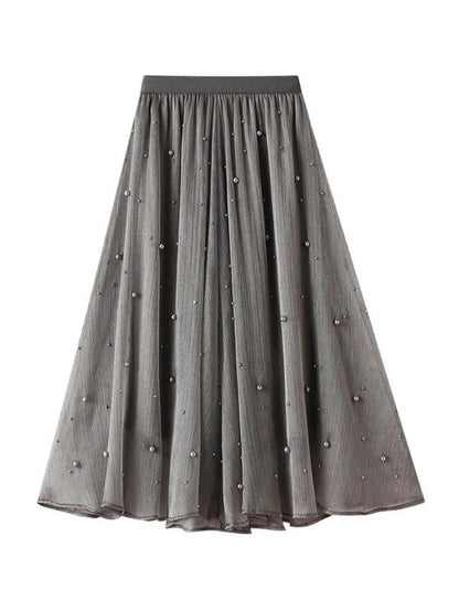 Long Skirt with Ruffle Edge