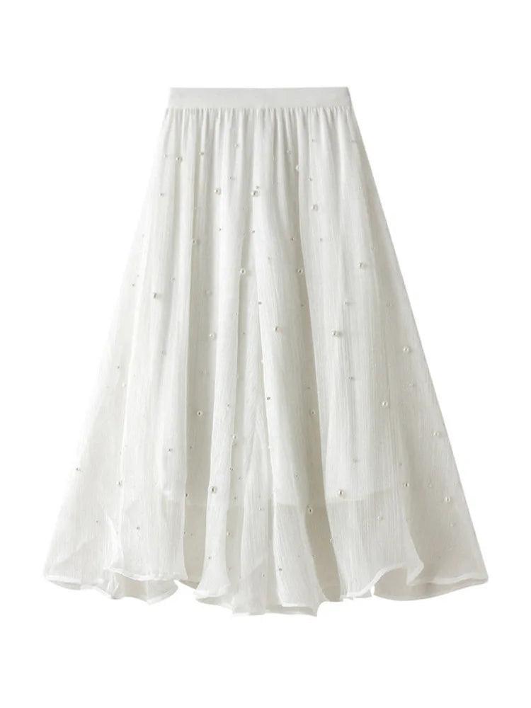 Long Skirt with Ruffle Edge