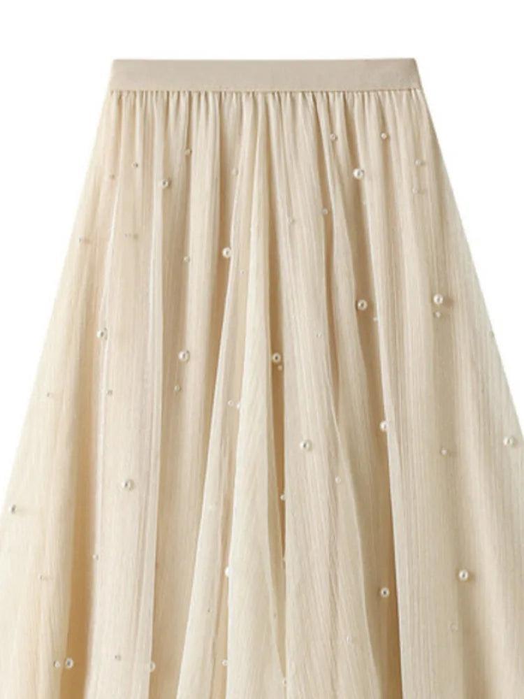 Long Skirt with Ruffle Edge