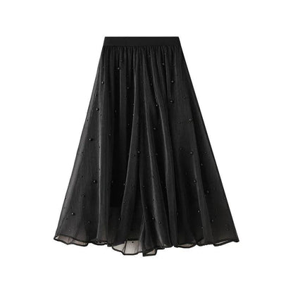 Long Skirt with Ruffle Edge