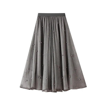 Long Skirt with Ruffle Edge