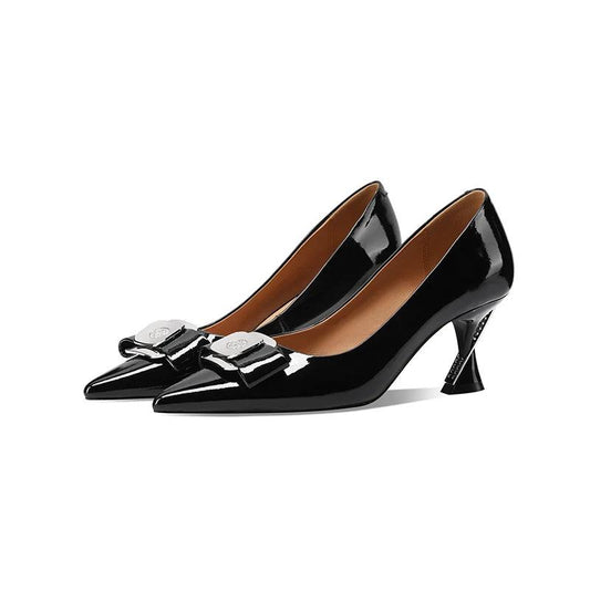 Pointed Toe Women Leather Stiletto Pumps