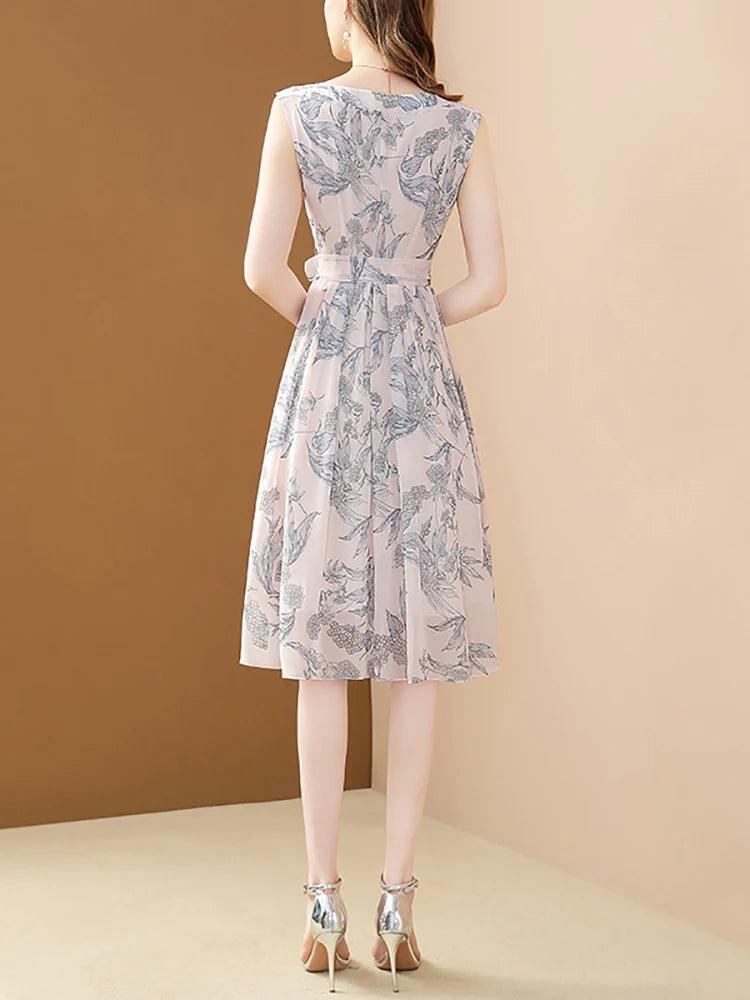 Elegant Sleeveless Chiffon Women’s Dress