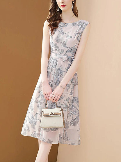 Elegant Sleeveless Chiffon Women’s Dress