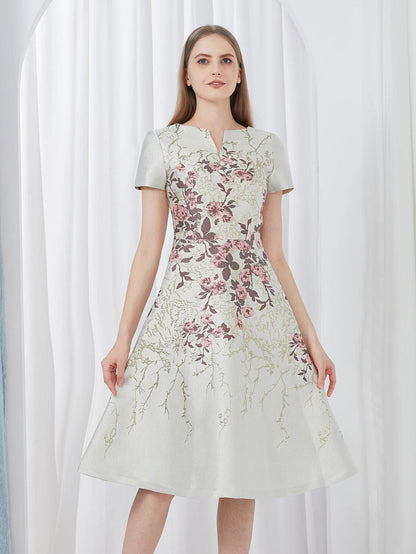 Elegant Luxury Summer Jacquard Party Dress