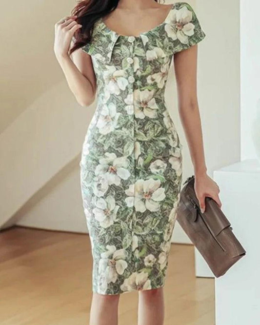 Women’s Ruffle Printed Summer Dress