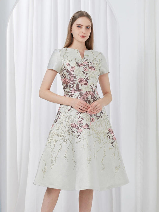 Elegant Luxury Summer Jacquard Party Dress