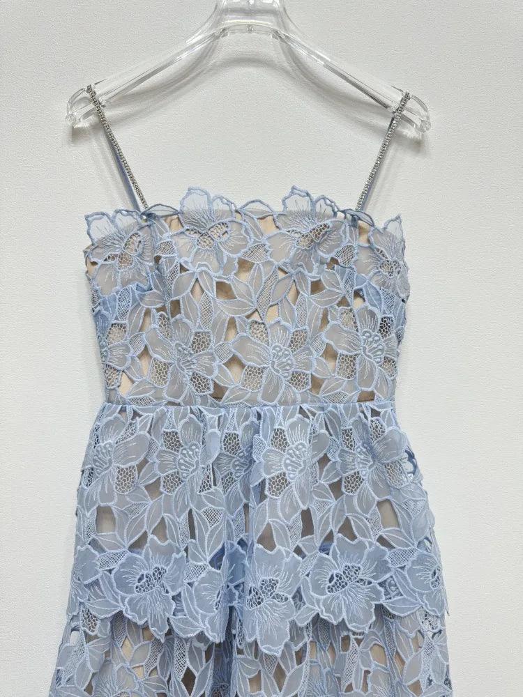 Fairy Style Lace Splice Dress Set