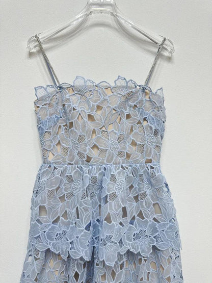 Fairy Style Lace Splice Dress Set