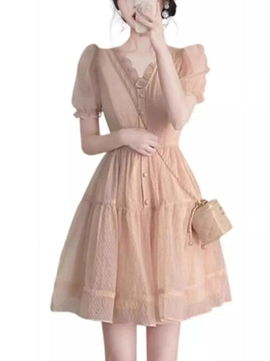 Fairy Style Beaded Chiffon Dress