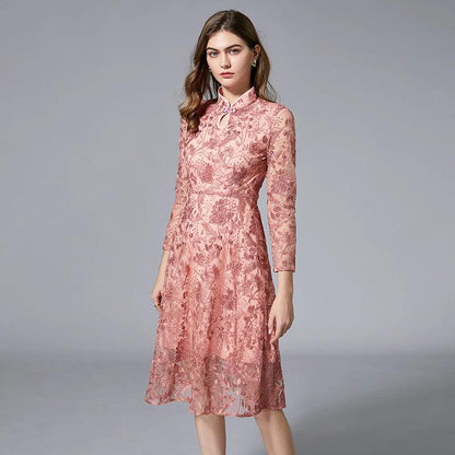 Embroidered Women's Casual Spring Dress