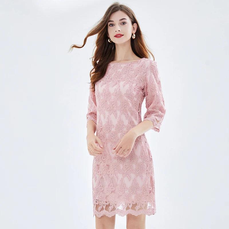 Spring Autumn Casual Embroidery Work Dress