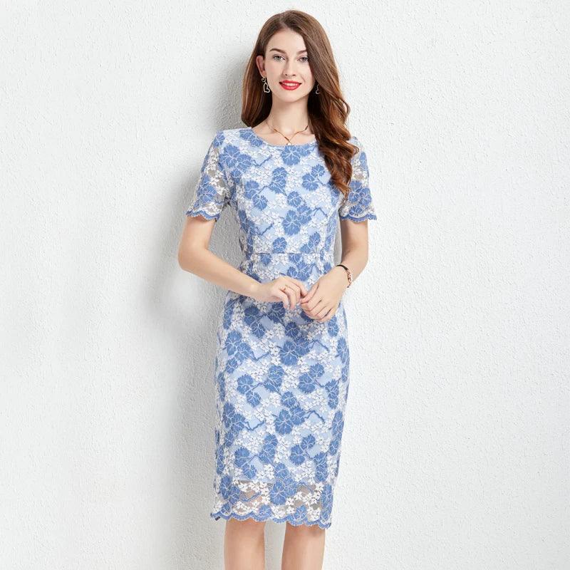 Casual Floral Mid-Length Summer Dress