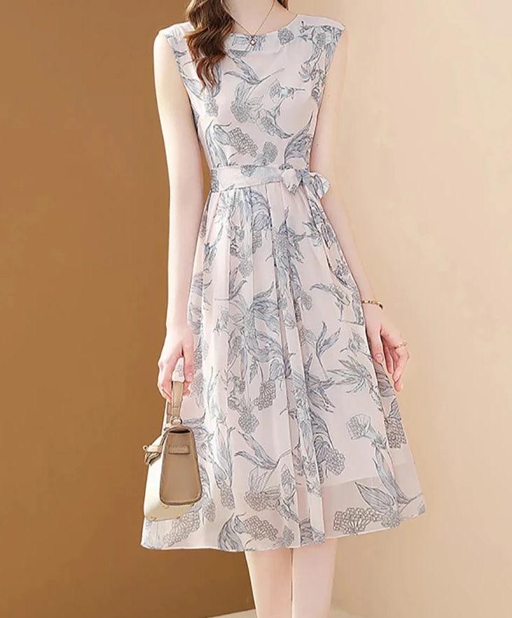 Elegant Sleeveless Chiffon Women’s Dress