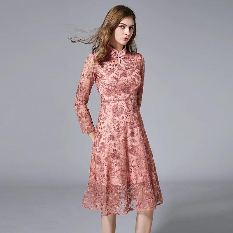 Embroidered Women's Casual Spring Dress