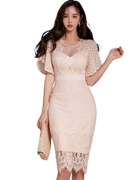 Sexy Elegant Lace Hollow Out Dress