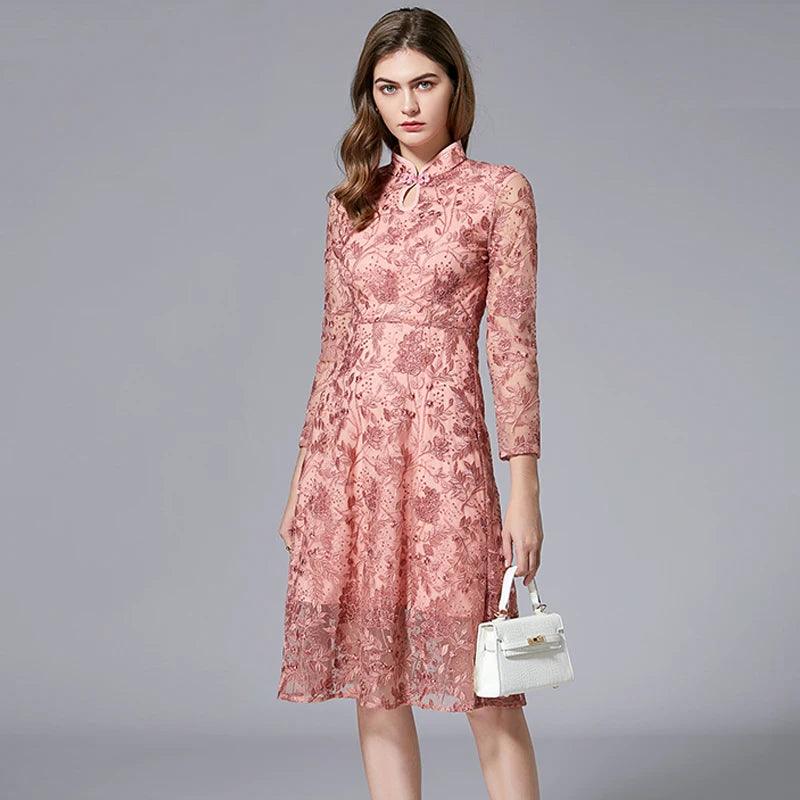 Embroidered Women's Casual Spring Dress