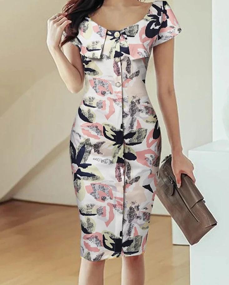 Women’s Ruffle Printed Summer Dress