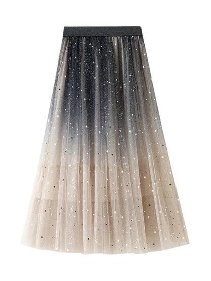 Sequin Skirt Gradient Guocali