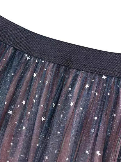 Sequin Skirt Gradient Guocali