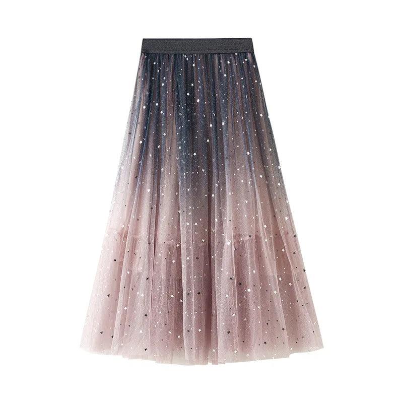 Sequin Skirt Gradient Guocali