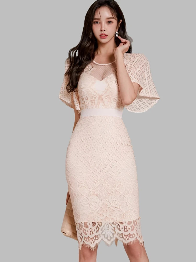 Sexy Elegant Lace Hollow Out Dress