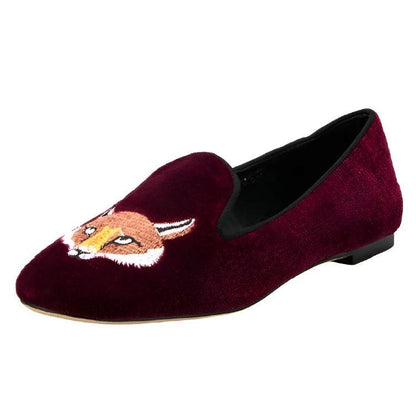 Vixen Velvet Embroidered Women's Loafers