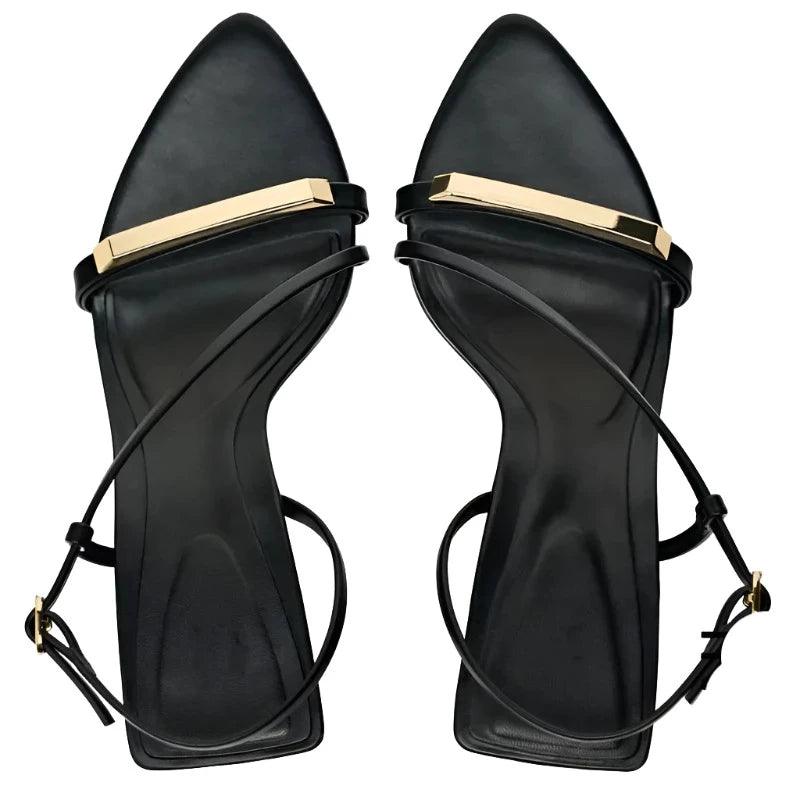 Women Sandals Black High-Heeled Shoe