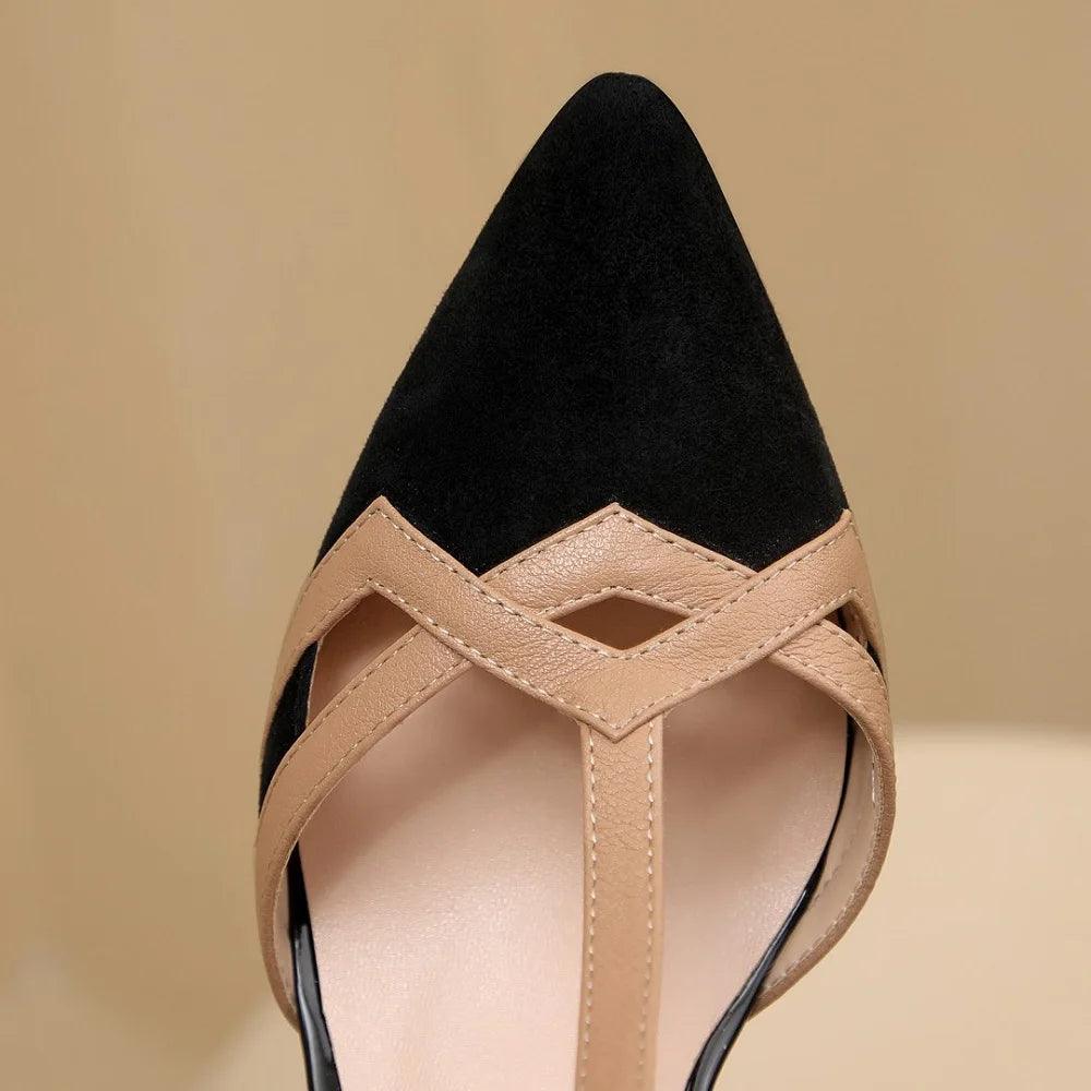 Women Sandals, Pointed Toe, Leather