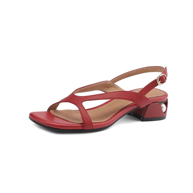 Women’s Low-Heeled Open-Toe Sandals