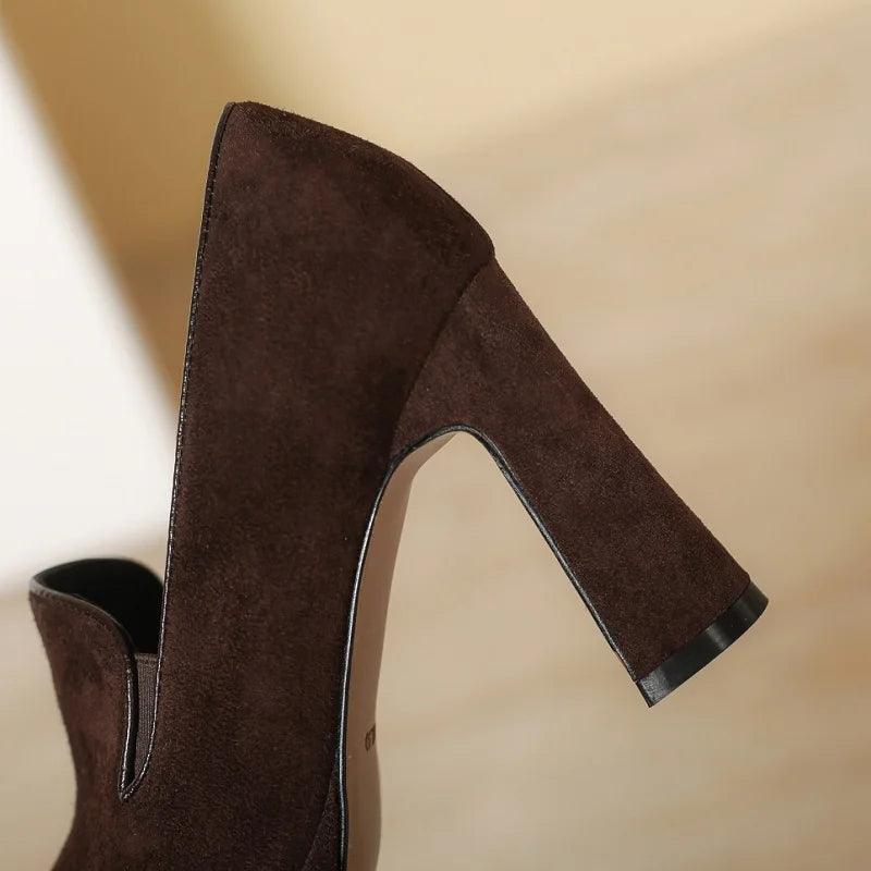 Women’s Suede Leather High Heel Pumps