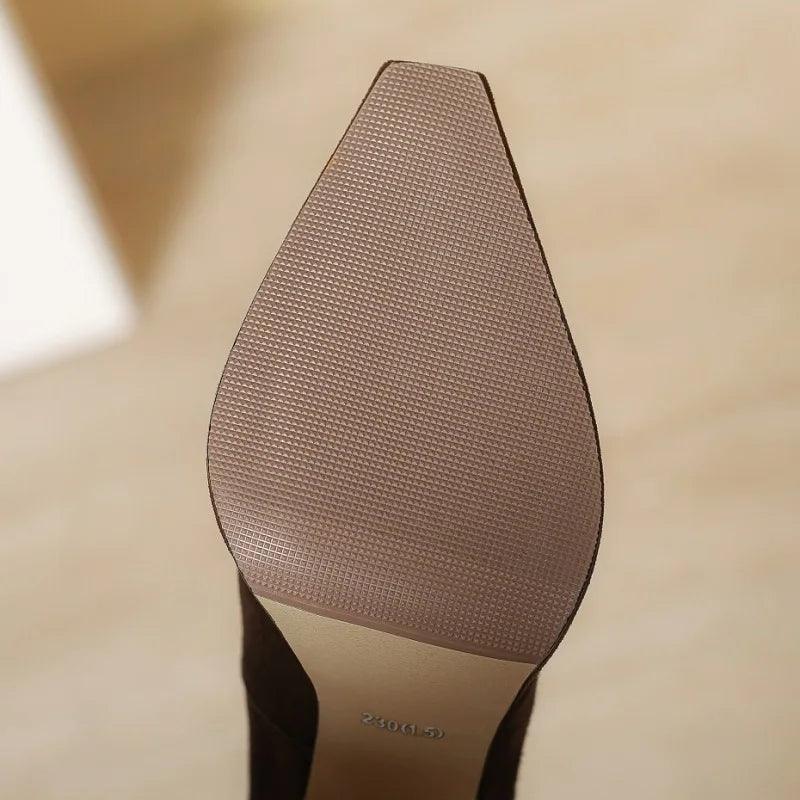 Women’s Suede Leather High Heel Pumps