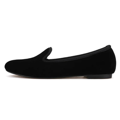 Women's Velvet Loafers Red Insoles