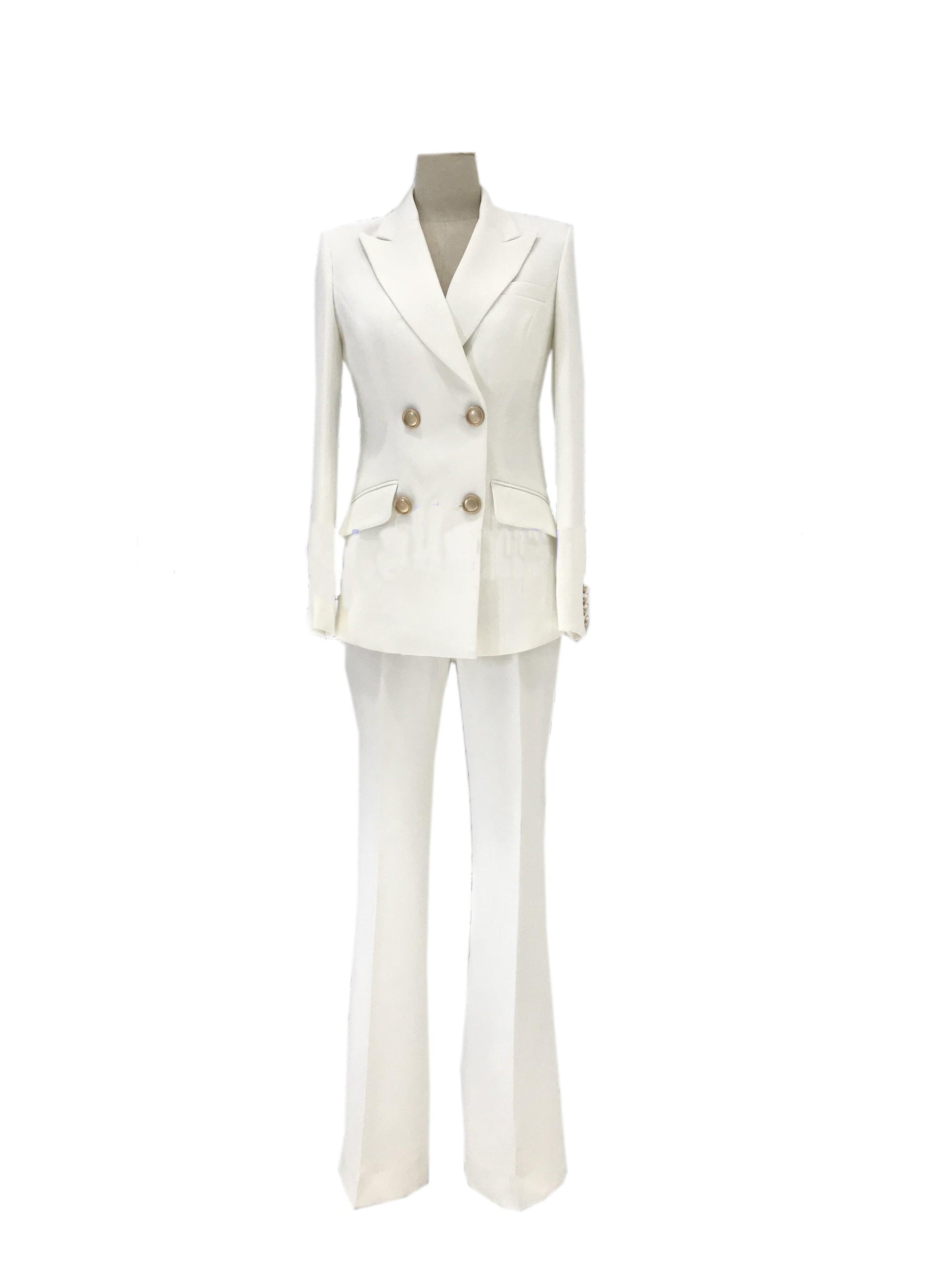 Bell-Bottoms Double Breasted Pant Suit - Pantsuit - Guocali