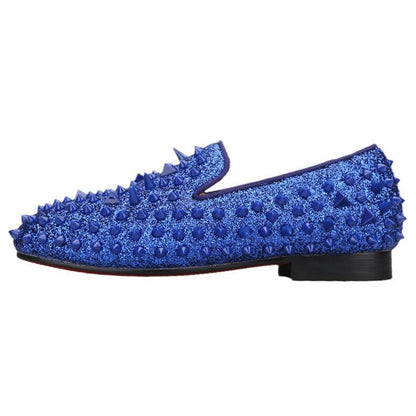 Blue Bliss: Genuine Leather Kids' Loafers-Loafer Shoes-GUOCALI