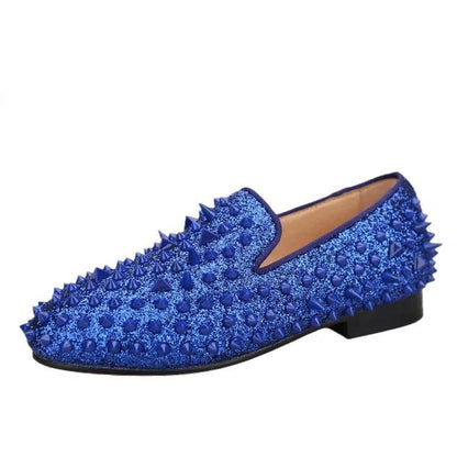 Blue Bliss: Genuine Leather Kids' Loafers-Loafer Shoes-GUOCALI