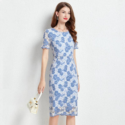 Casual Floral Mid-Length Summer Dress - Summer Dress - Guocali