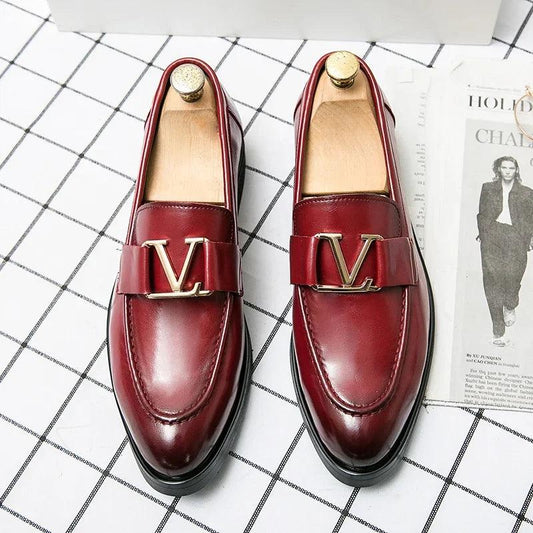 Casual Leather Buckled Men Loafers - - Guocali