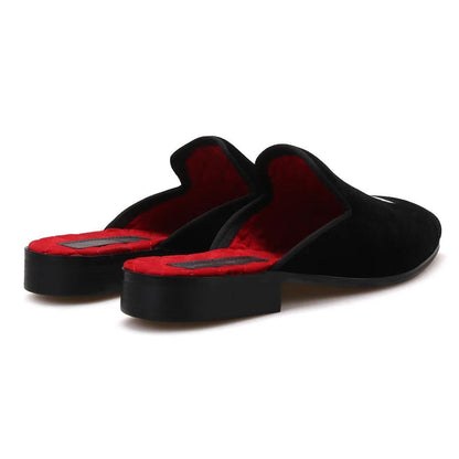 Chess Embroidery Velvet Slip-On Shoes UNISEX - Sandals - Guocali