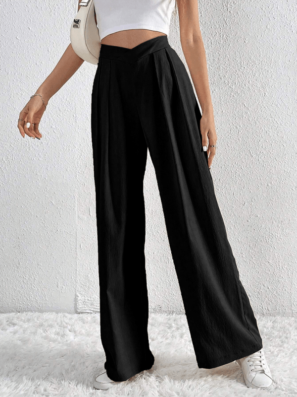 Commuter Style Pleated Wide Leg Pants - Wide Leg Pants - Guocali