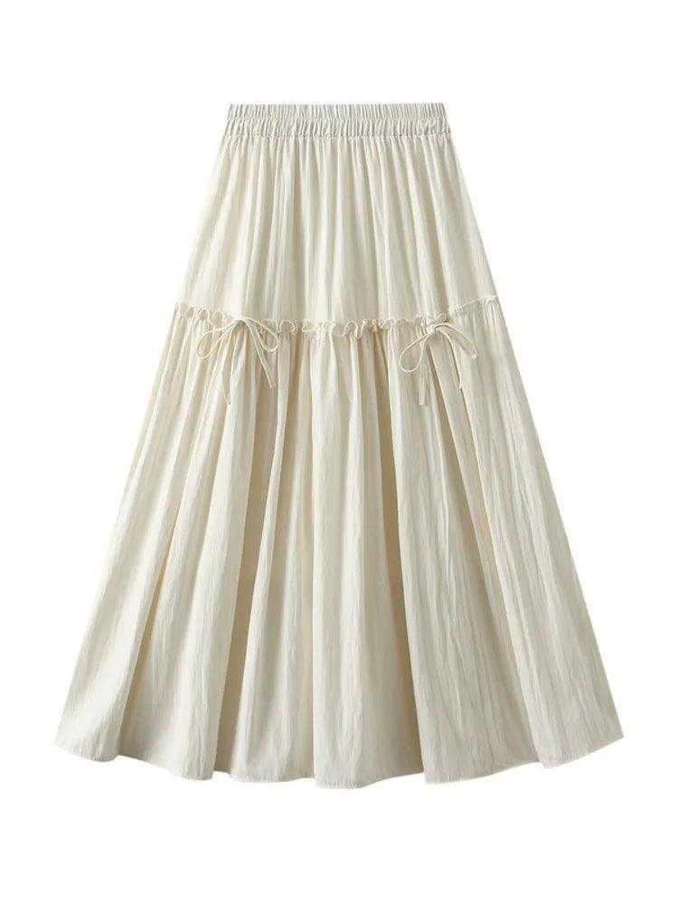 Elegant Bow A-Line Skirt - A-Line Skirt - Guocali