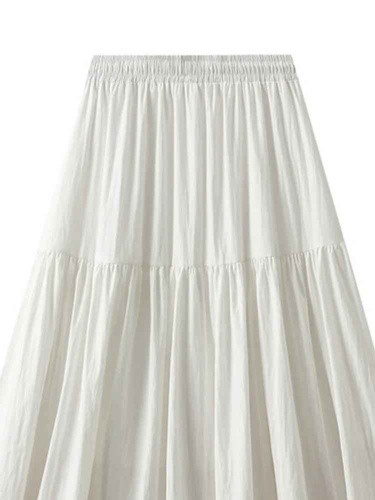 Elegant Lace-Up Elastic Pleated Skirt - Pleated Skirt - Guocali